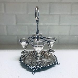 VICTORIAN SILVERPLATE EGG CRUET